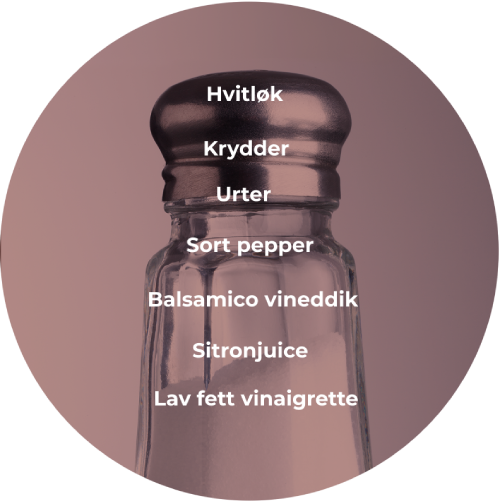 Bytte ut salt i mat med sunnere alternativer